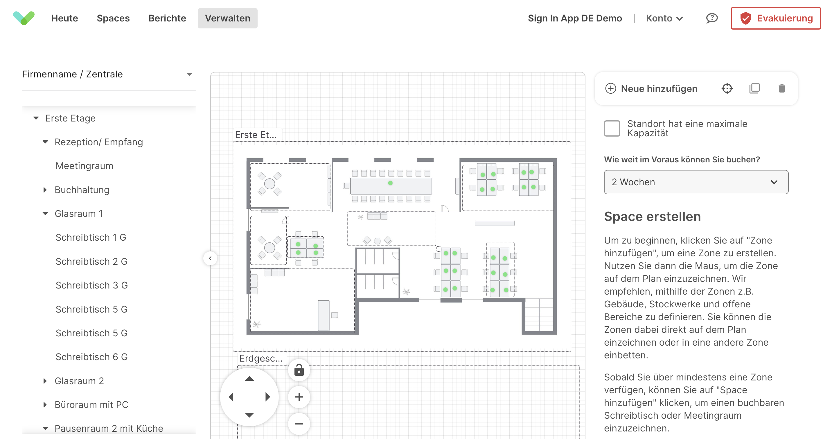 Adding spaces to the floorplan