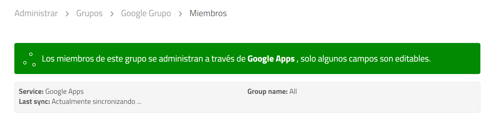 Additional information about the Google Suite synced group