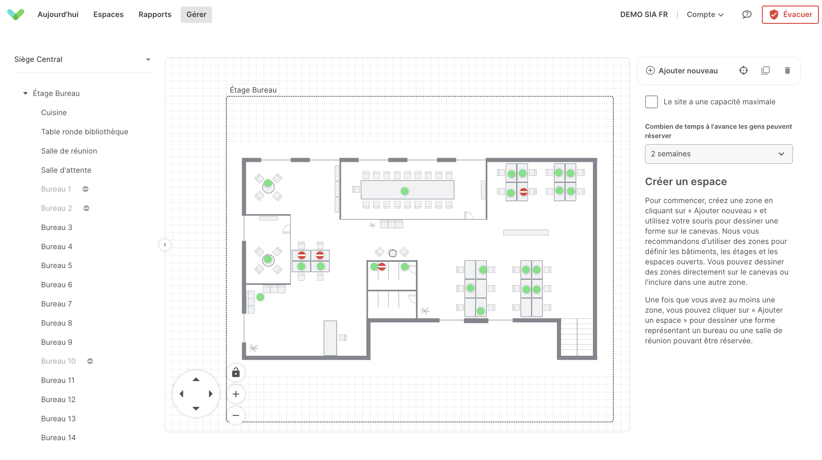 Adding spaces to the floorplan