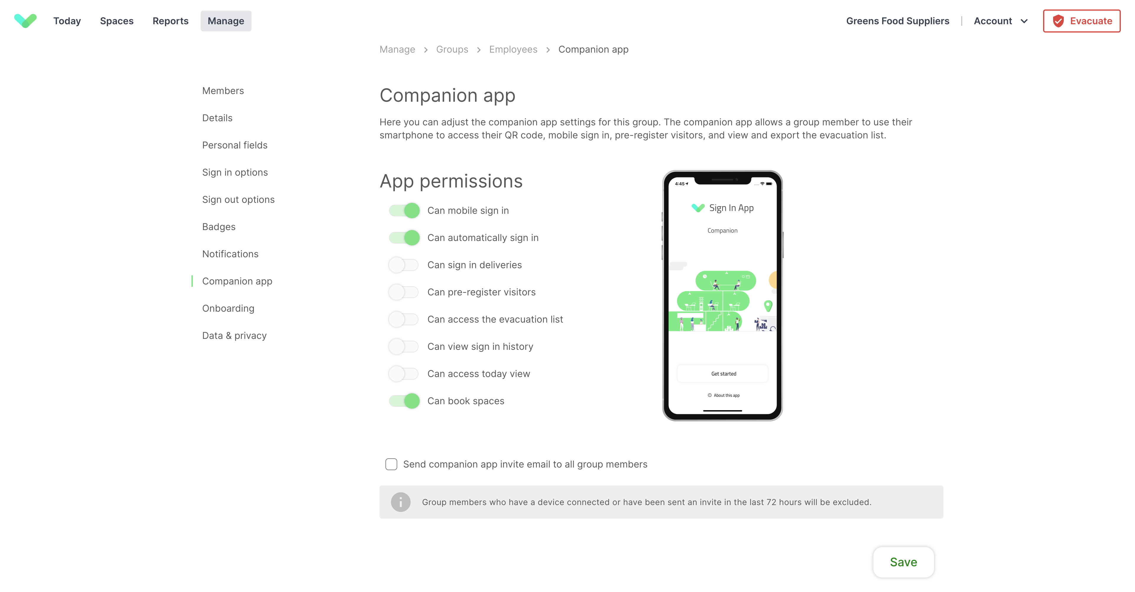 Companion app