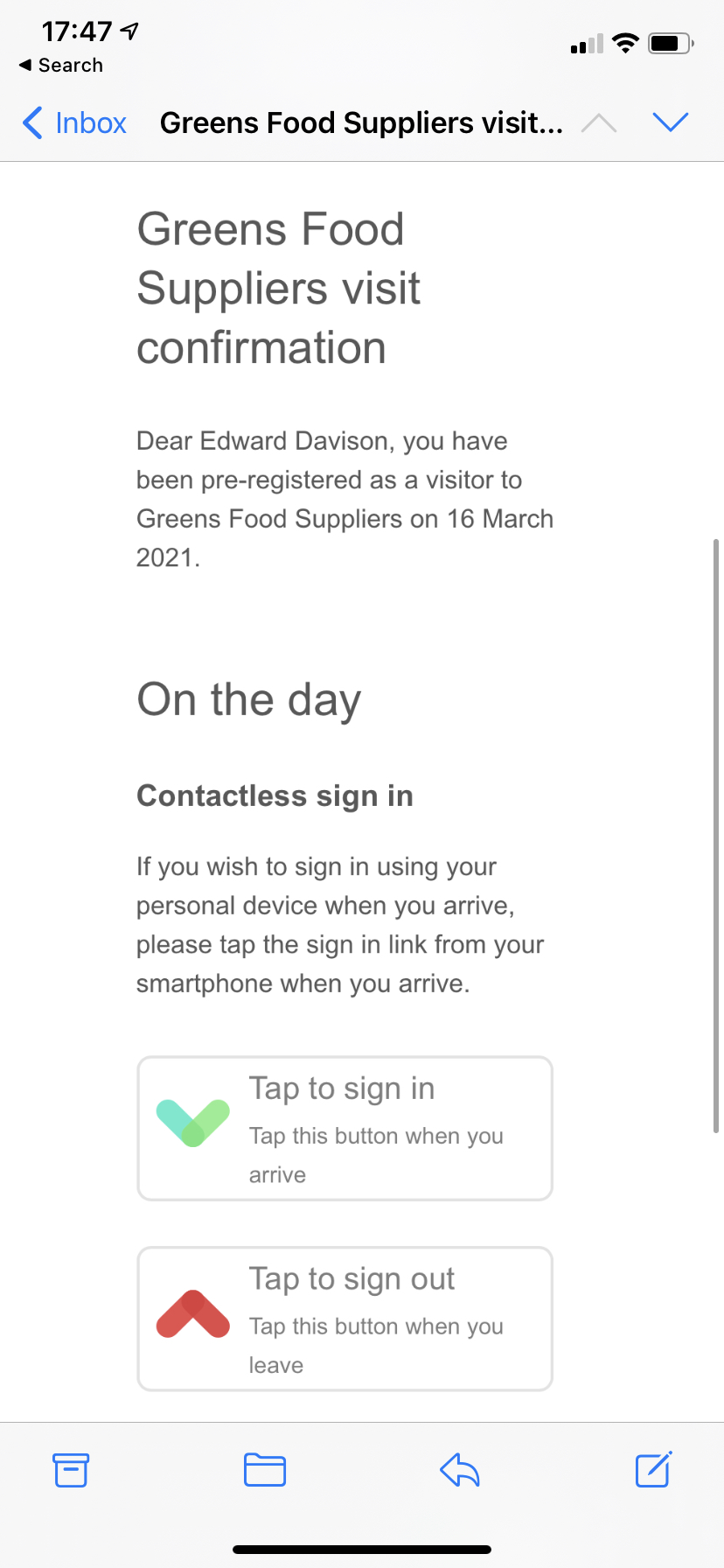 Contactless Sign In App User Guide