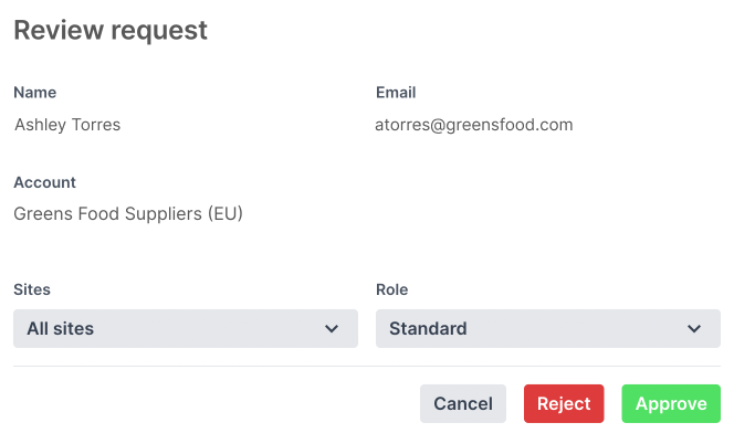 Review the SSO user request