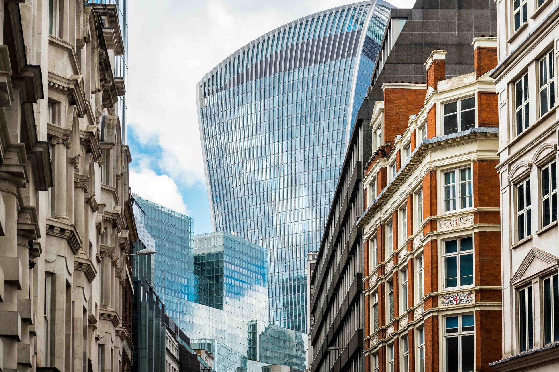 Urban landscape with skyscrapers, symbolizing UK venues adapting to Martyn's Law requirements by spring 2027