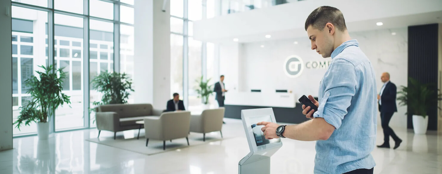Security checkpoint at an enterprise facility
